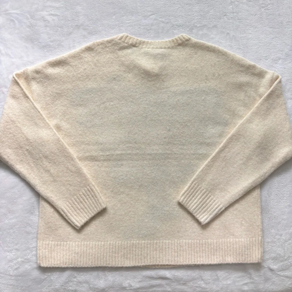 TED BAKER Cream Ivory Long Sleeve Floral Jacquard Sweater--NWT--M - Picture 11 of 16